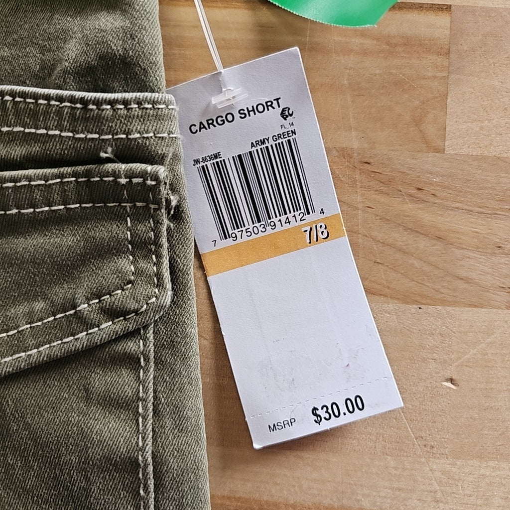 Dollhouse Juniors' High Rise Cargo Shorts - Army Green - 7/8