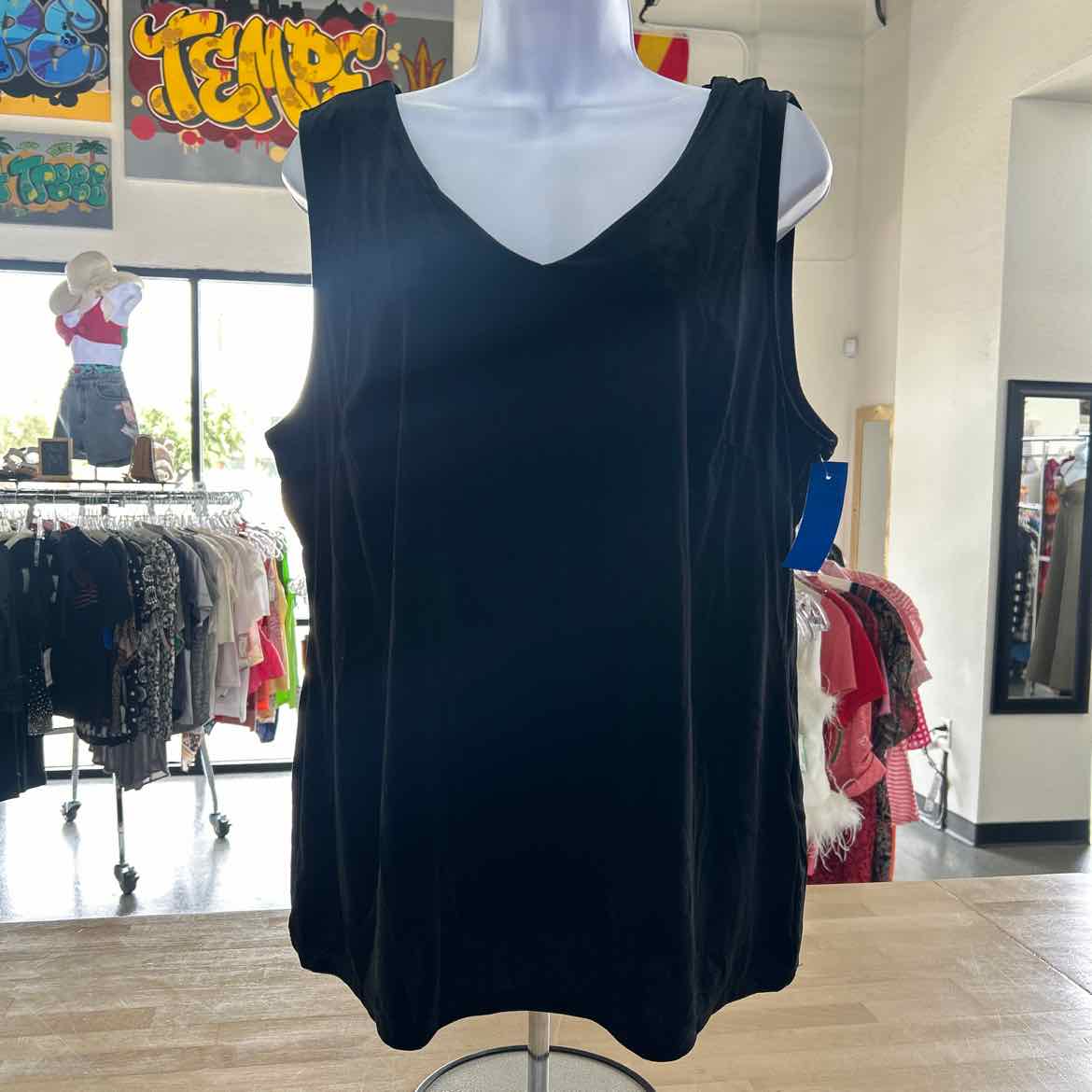Charter Club Size XL Black Preloved Sleeveless