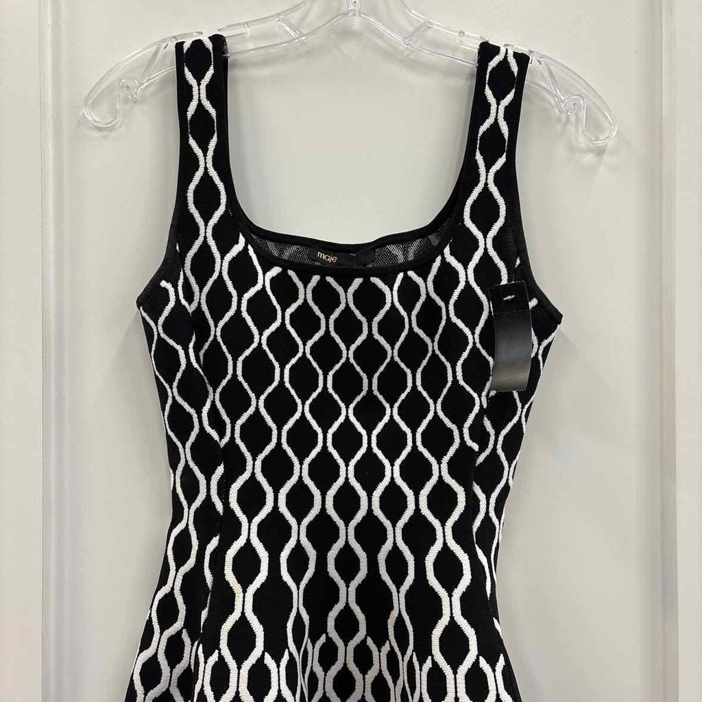 maje Size 36 Black/White Dress