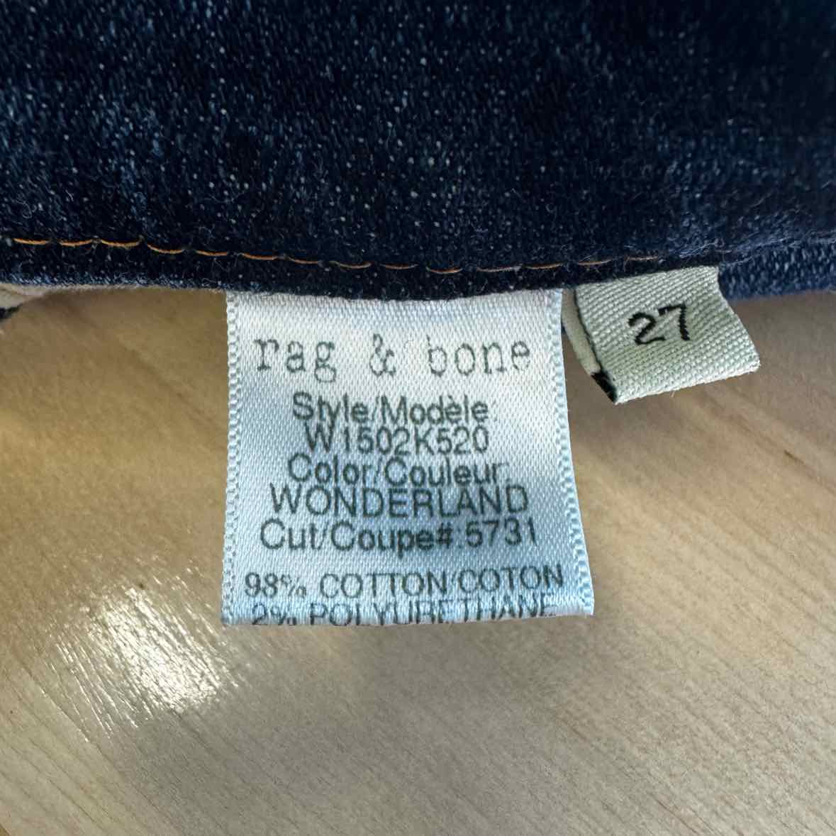 Rag & Bone Size 27 Blue Skinny Jeans