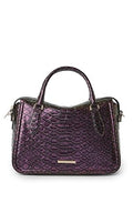 Brahmin Micaela Excelsior Medium Leather Satchel - Passion Purple NWT