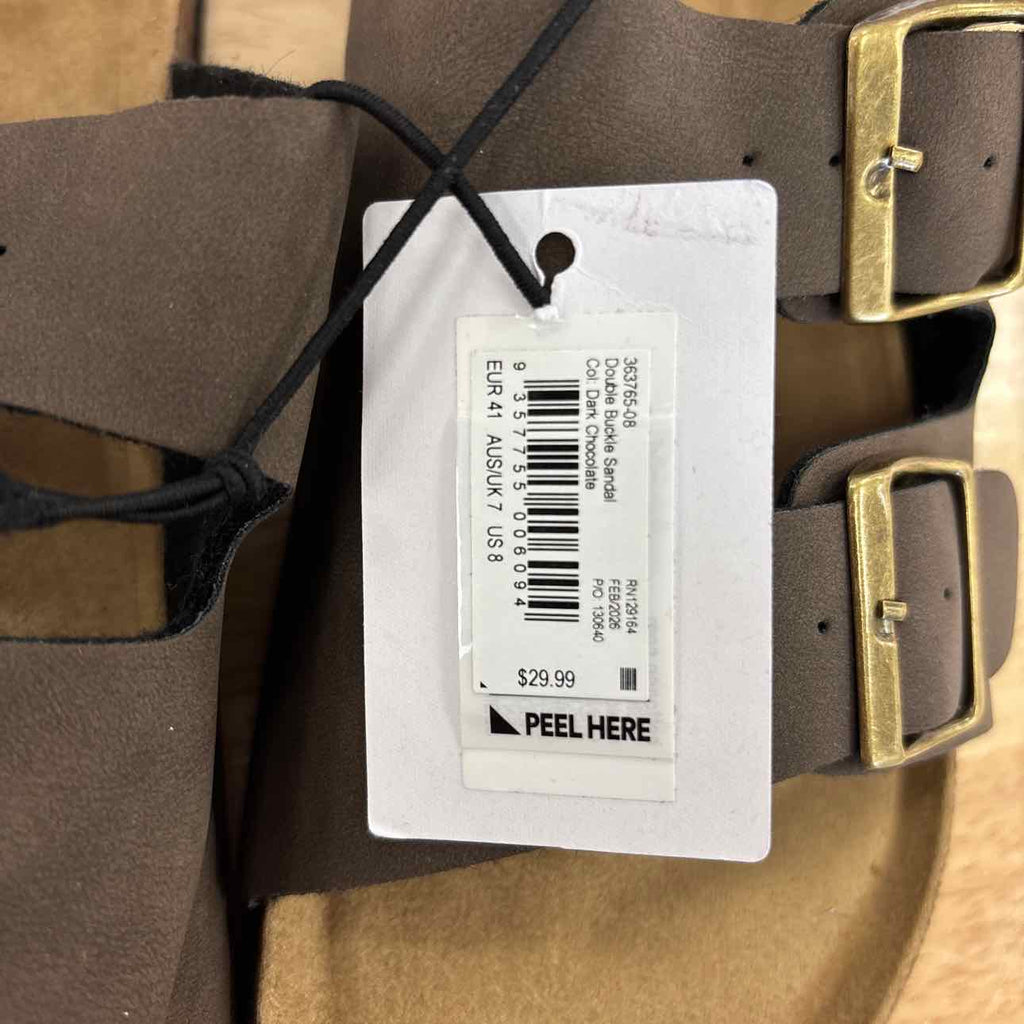 Cotton on Men's Double Buckle Sandal - Brown