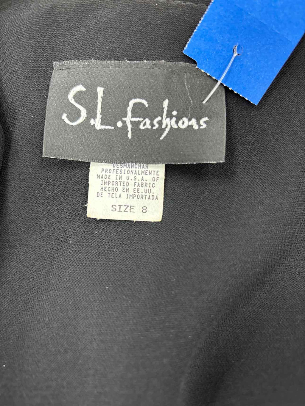 S.L. Fashions Size 8 Black Preloved Dress