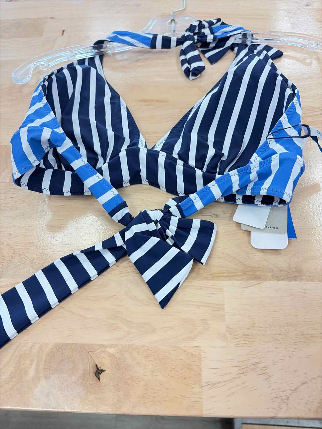 Tommy Bahama Size S Coastline Stripe Rerversible Halter Top Mare Navy