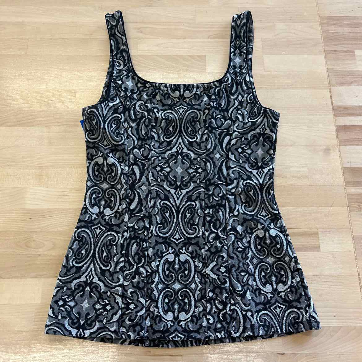 White House Black Market Size XXS Black & Gray Tank