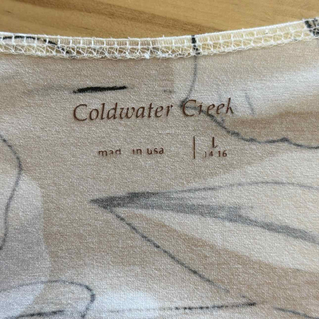 Coldwater Creek Size L Tan Preloved Blouse