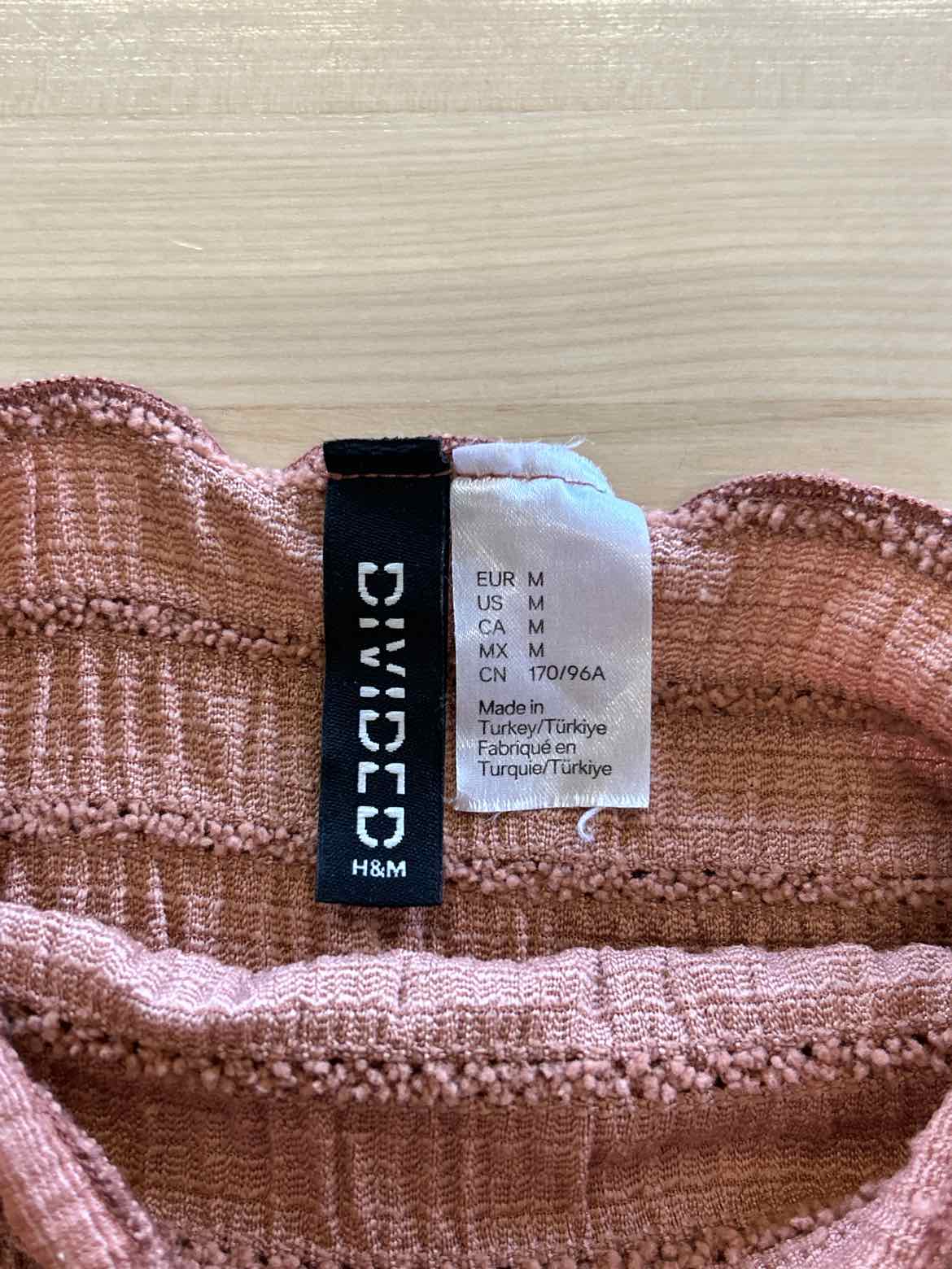 Divided Size M Brown Crop Top