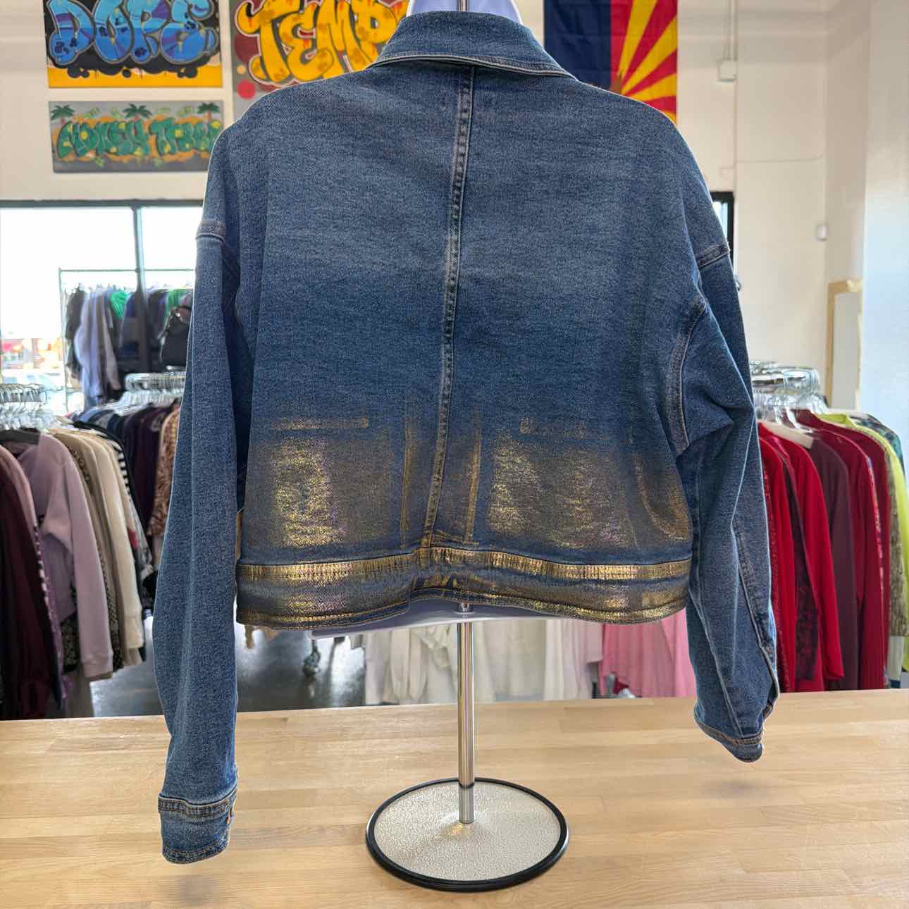 Forever 21 Size 0X Gold Denim Preloved 2 pc sets