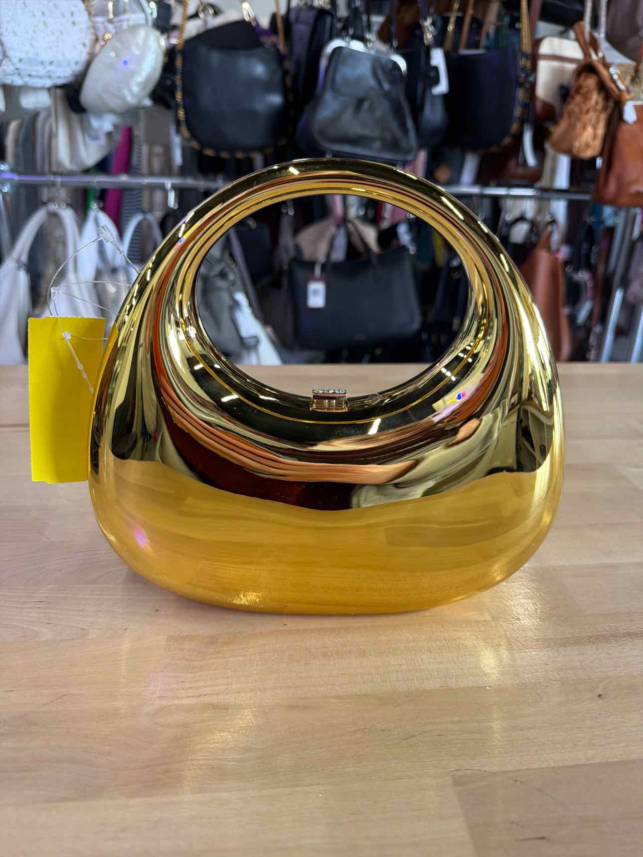 Grossi Gold Metal Handbag
