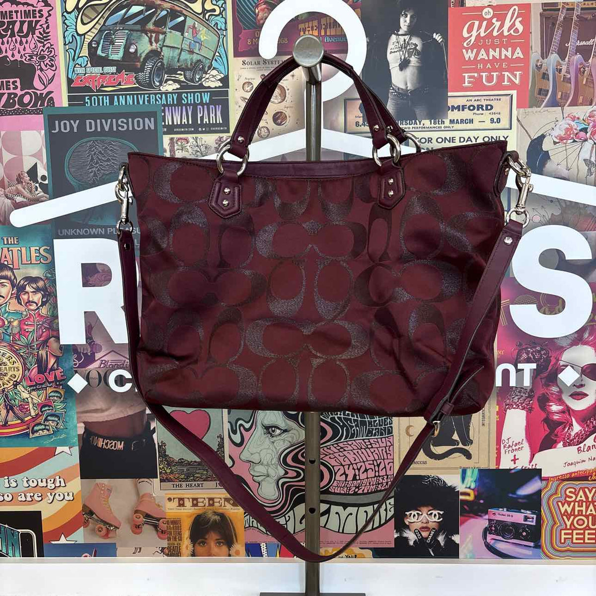 Coach Maroon Purse