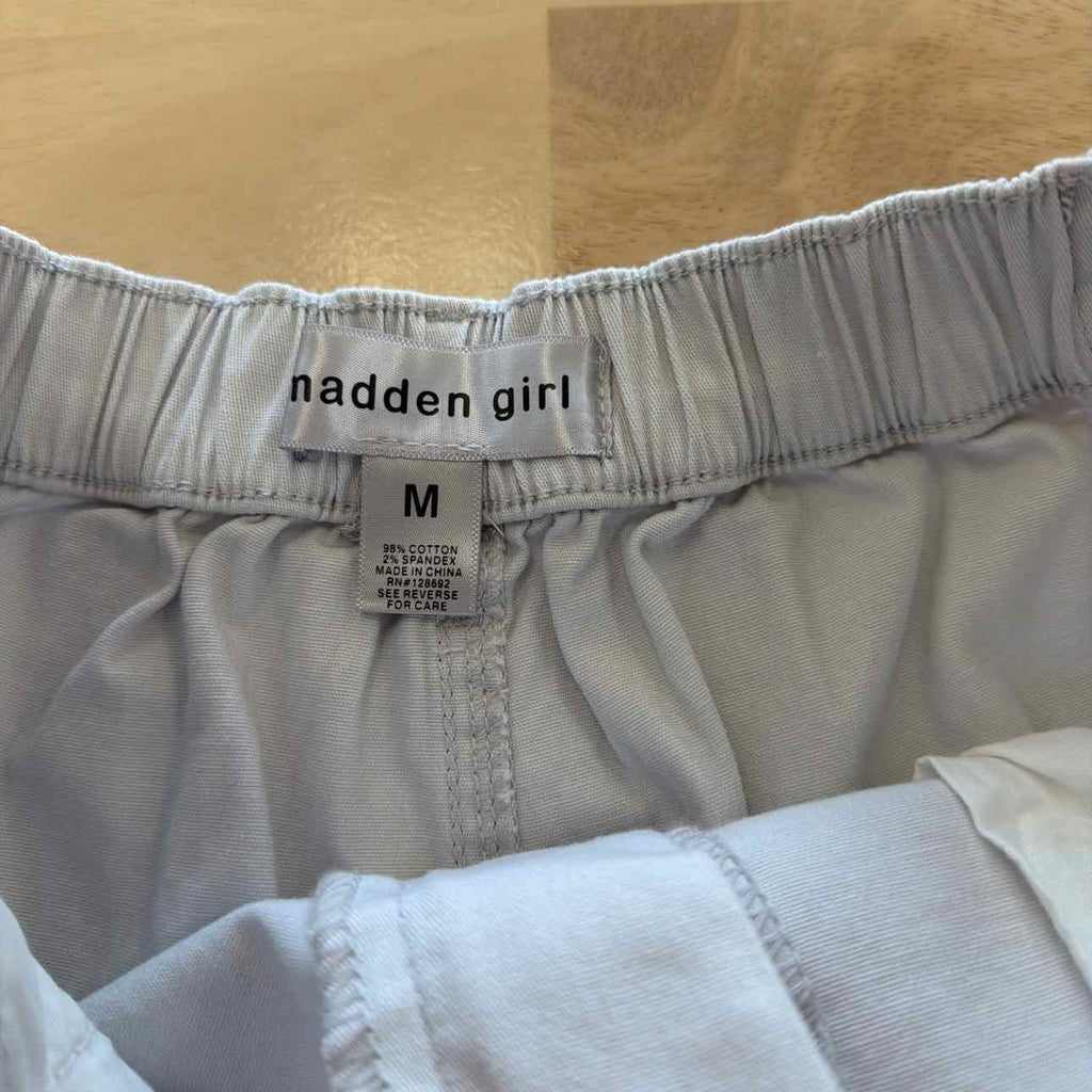 Madden Girl Women Size M Gray New Shorts High Rise Utility Shorts