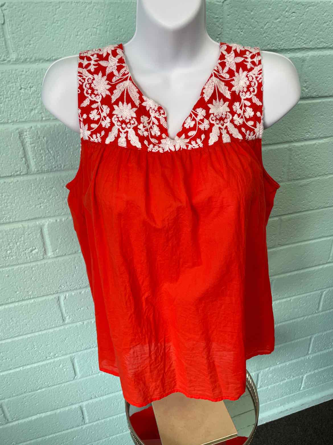 Talbots Size LP Orange Sleeveless