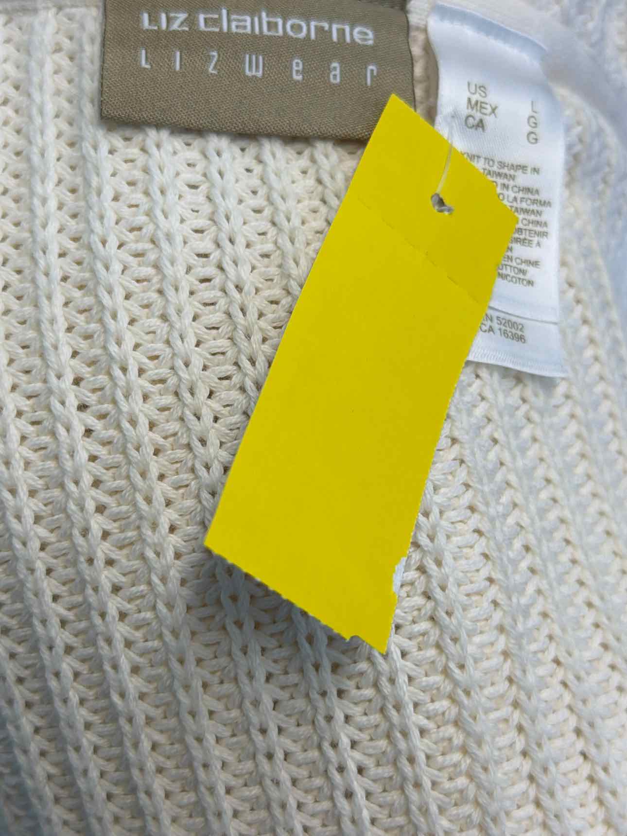 Liz Claiborne Size L Cream Sweater