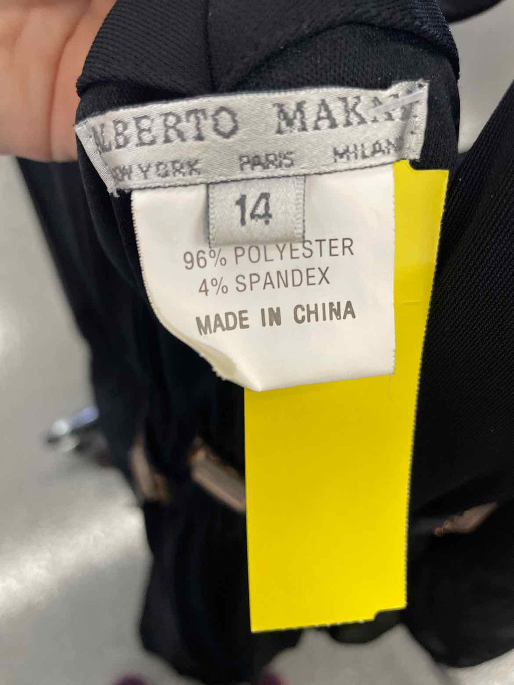 Alberto Makali Size 14 Black Dress