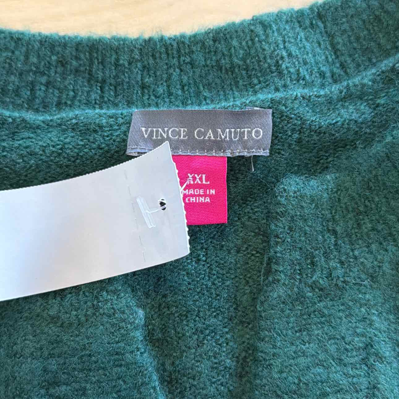 Vince Camuto Womens Dropped-Shoulder V-Neck Windsor Moss