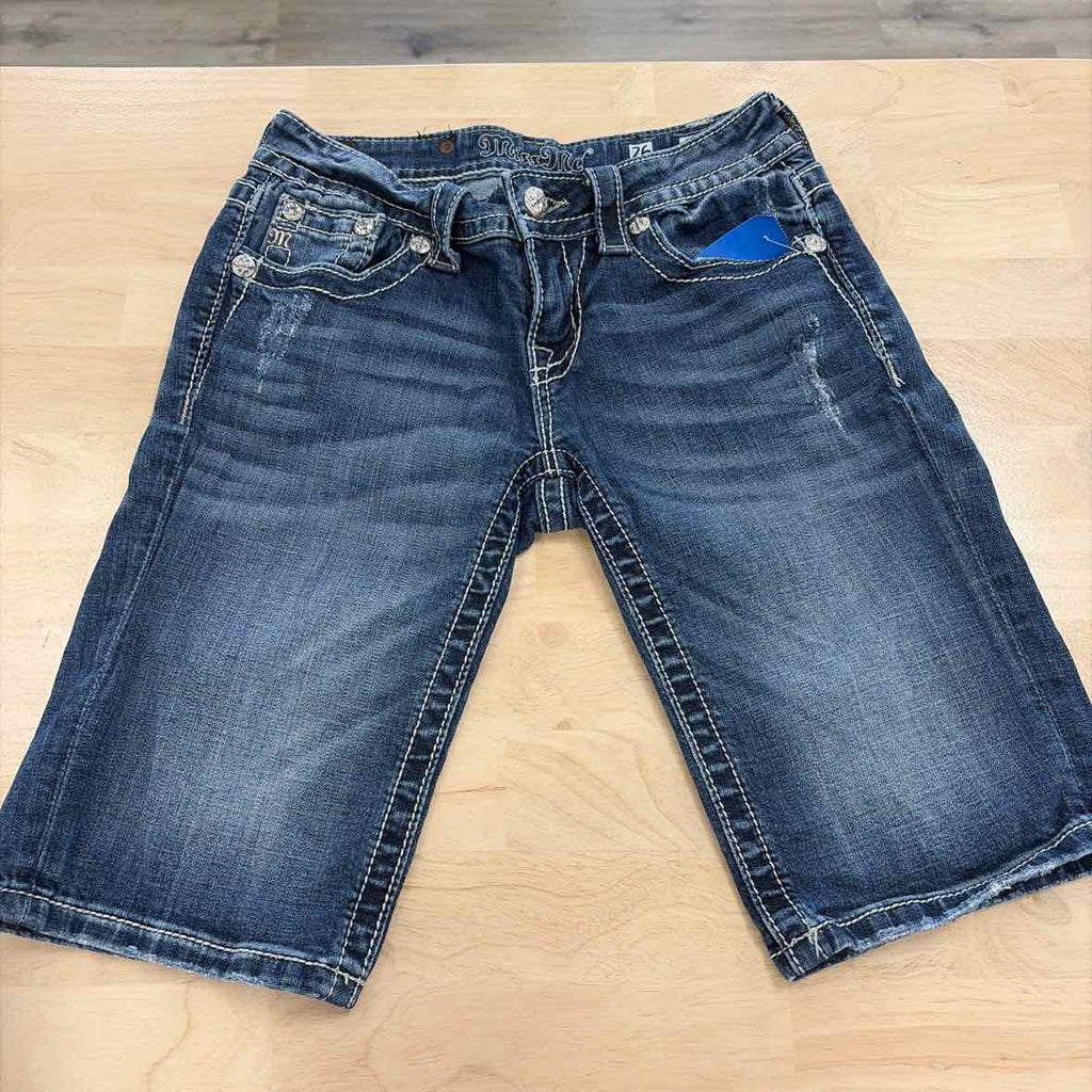 Miss Me Women Size 26 Blue Preloved Shorts