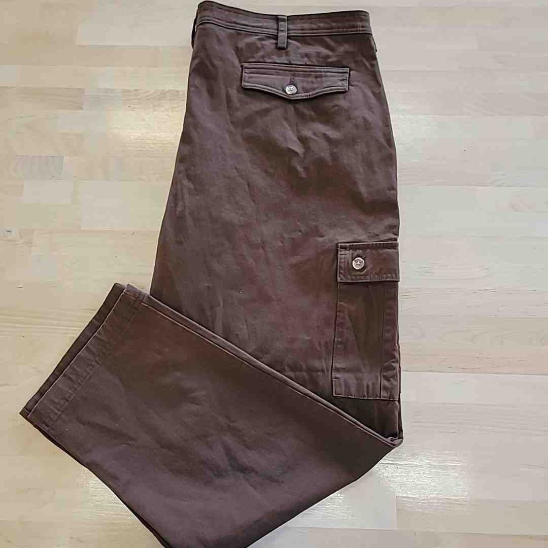 Club Room Men's Size 40 Regular-Fit Stretch Cargo Pants Classic Brown