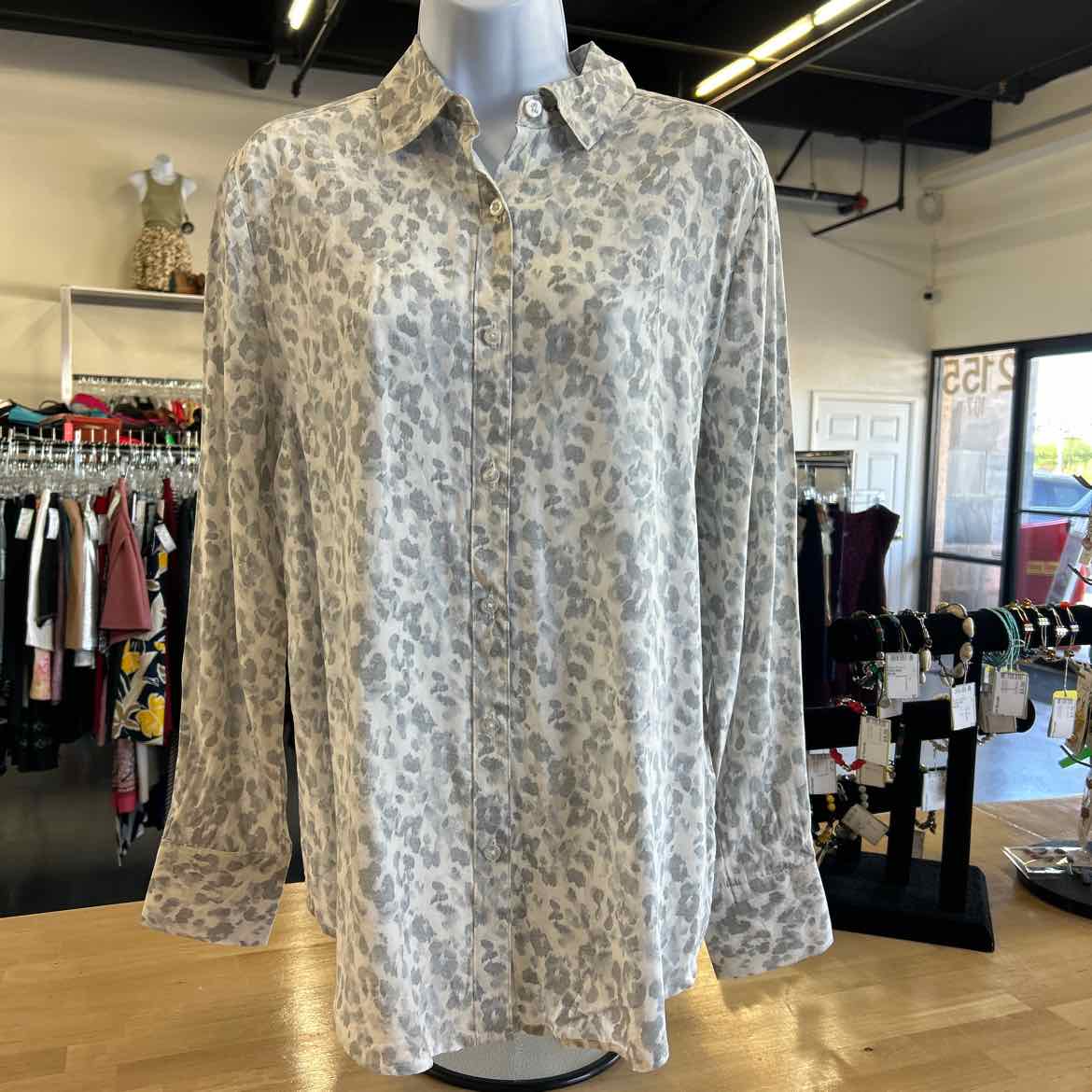 Calvin Klein Size XS Gray Long Sleeve