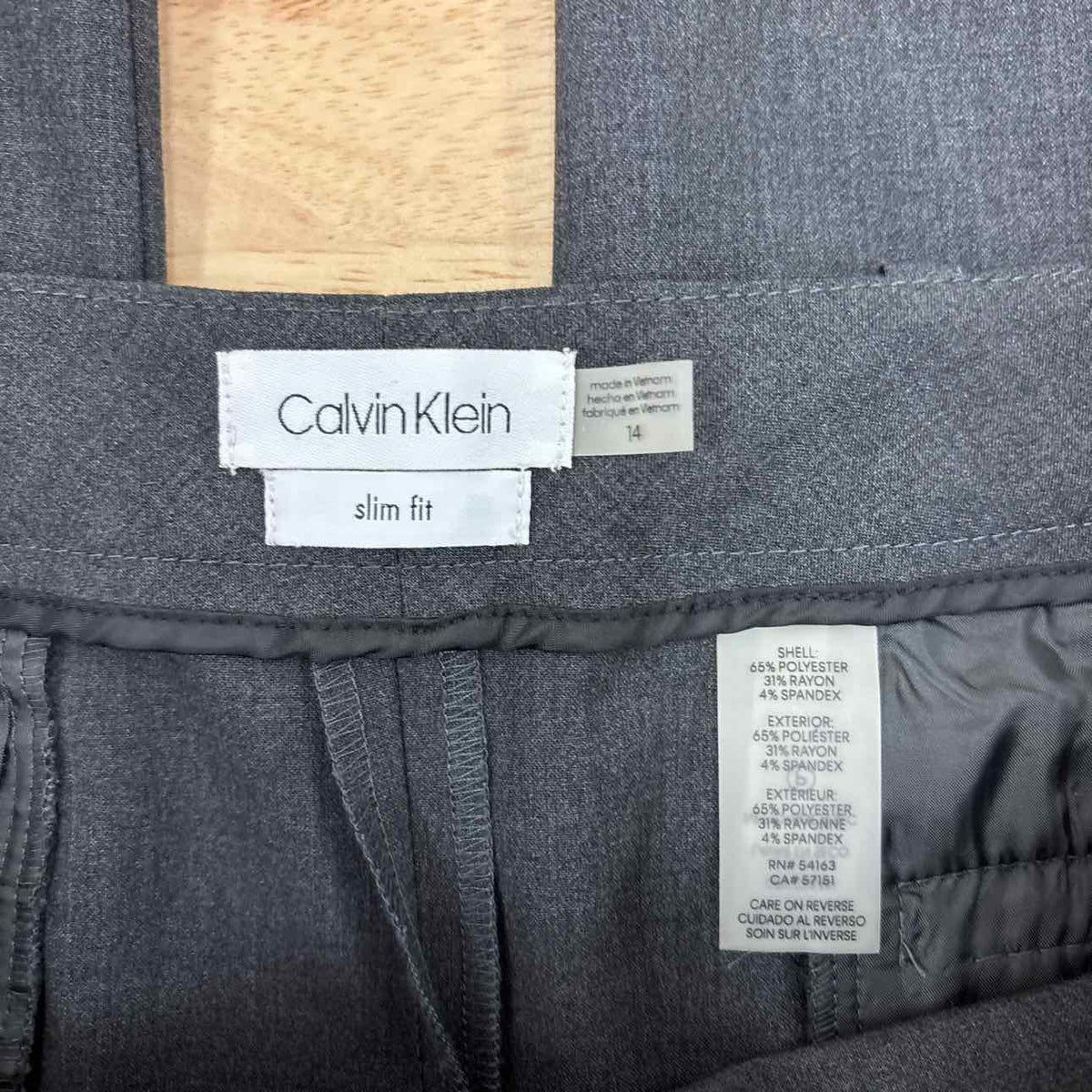 Calvin Klein Size 14 Gray Preloved Pants
