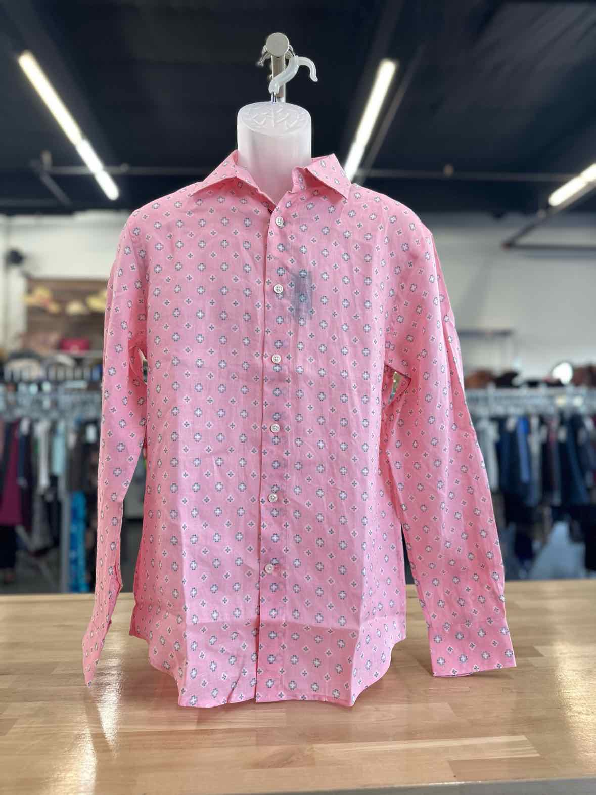 Club Room Men's Quincy Medallion-Print Linen Shirt