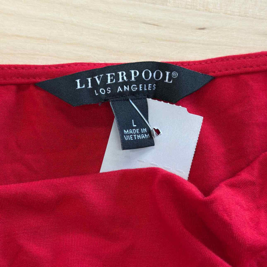 Liverpool Size L Red New Blouse SS