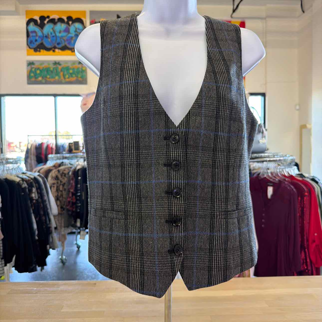Banana Republic Size 4 Gray Preloved Vest
