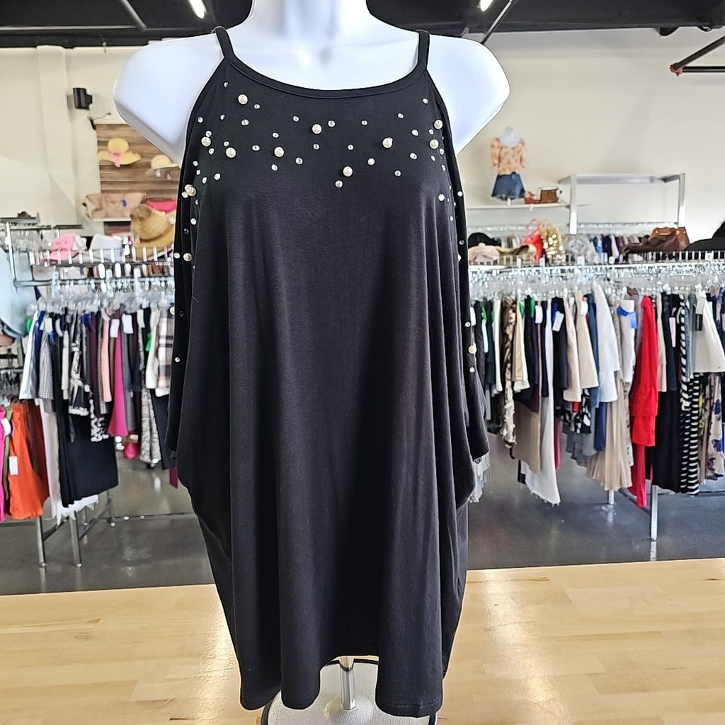 Belldini Size L Black Blouse