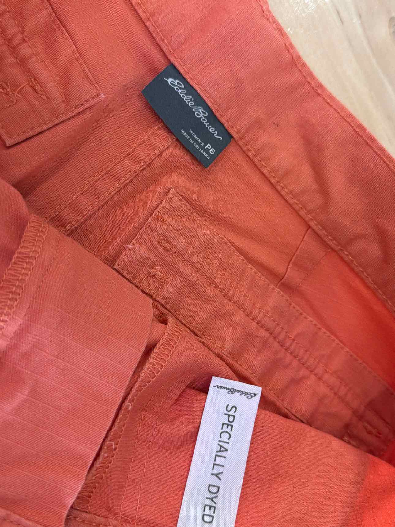 Eddie Bauer Women Size 6P Orange Preloved Shorts