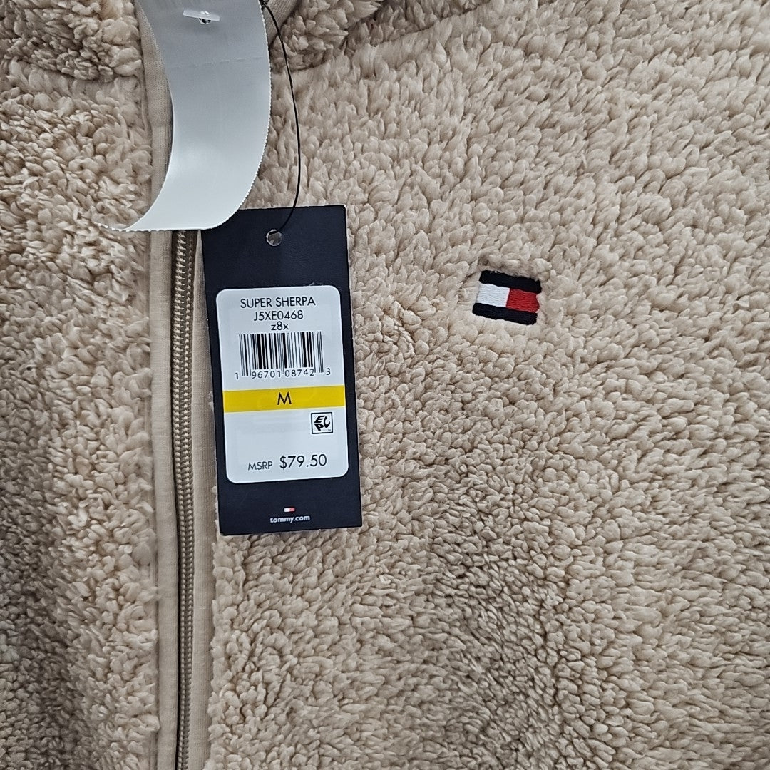 Tommy Hilfiger Women's Zip-Front Long-Sleeve Sherpa Jacket