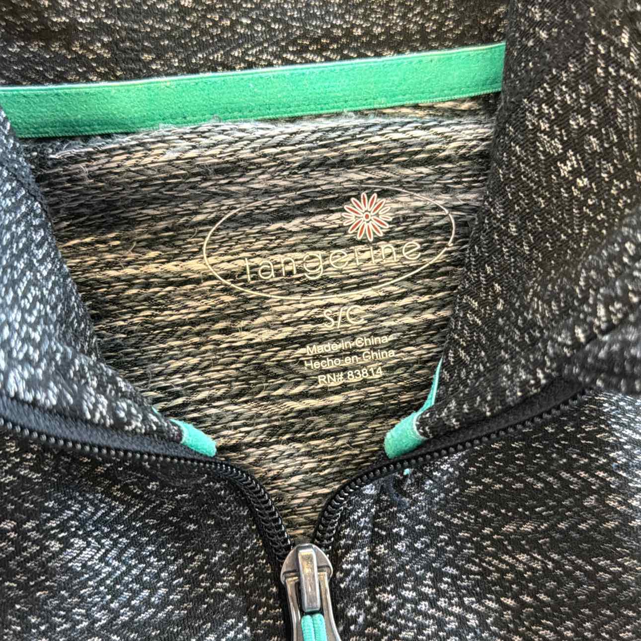 tangerine Size S Gray/Black Used Athletic Jacket