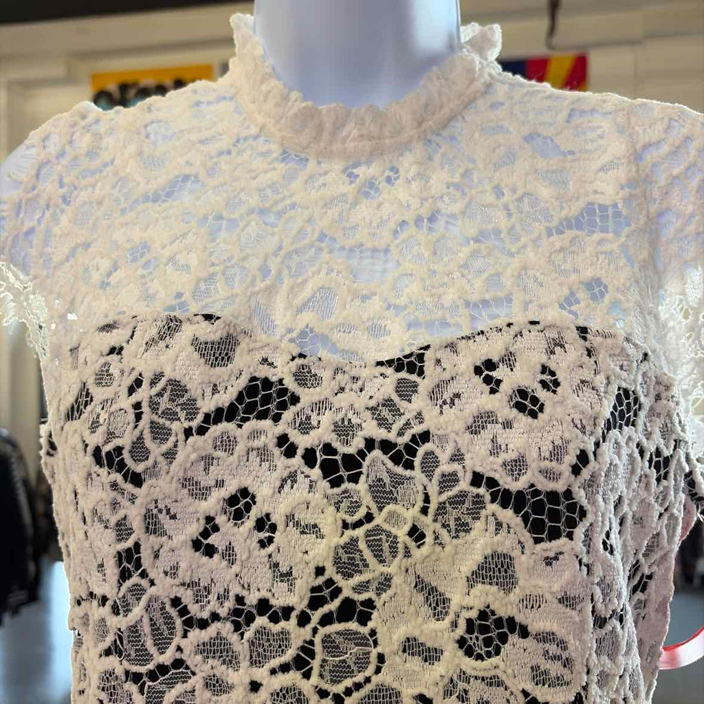 White House Black Market Size 0 White Lace New Blouse
