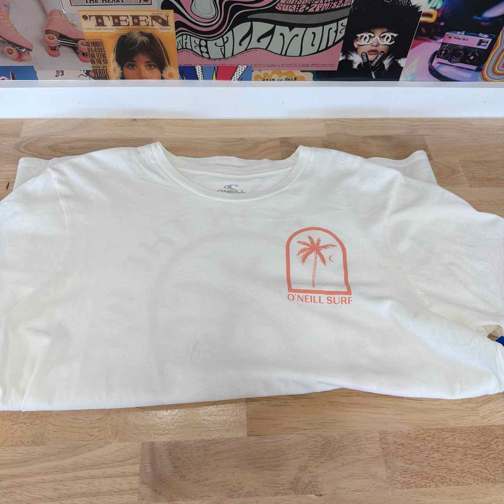 O'Neil Size M Byron Palms Cotton Crewneck T-Shirt