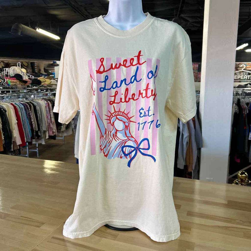Comfort Colors Size L Tan Preloved T-Shirt SS