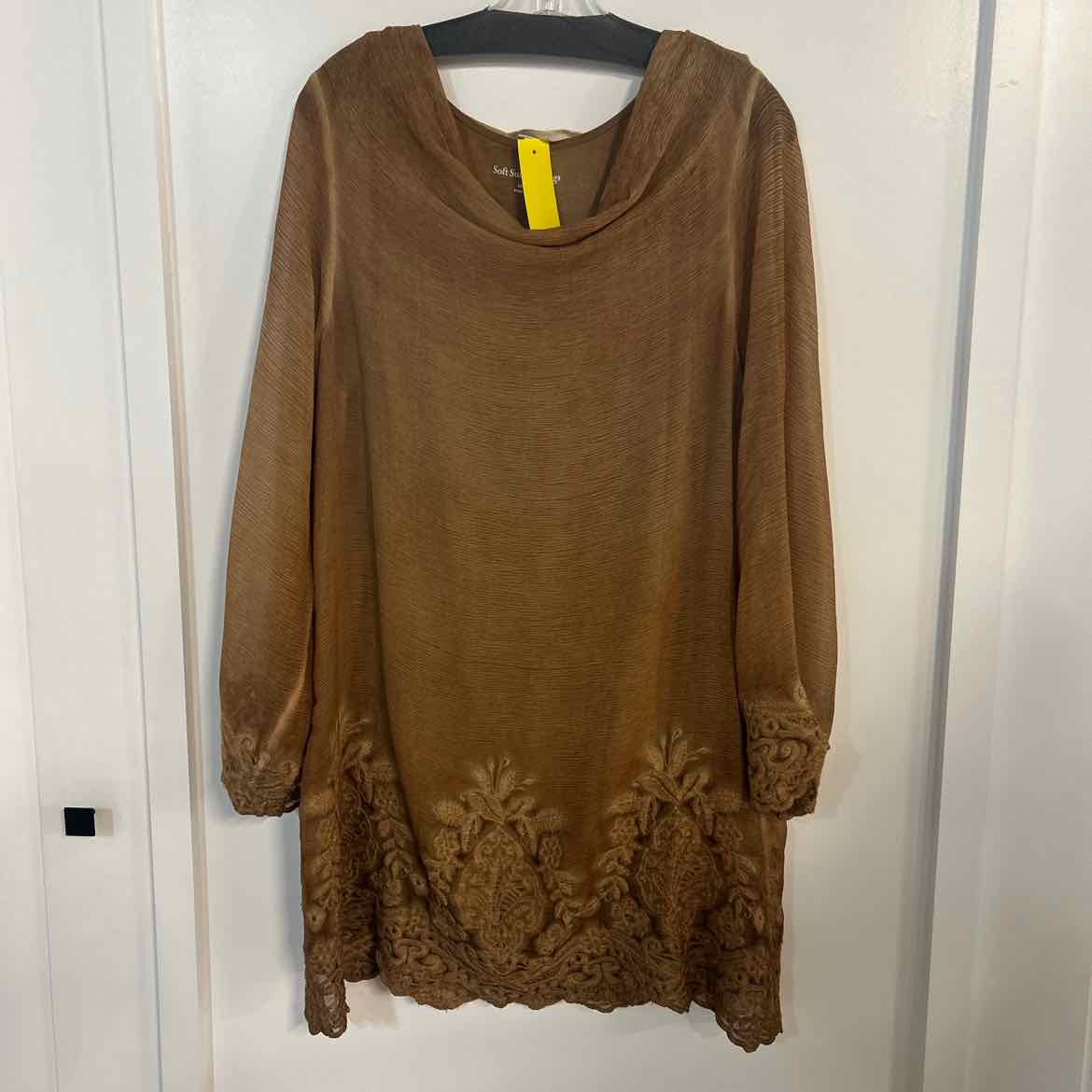 Soft Surroundings Size M Brown Sheer Preloved Dress