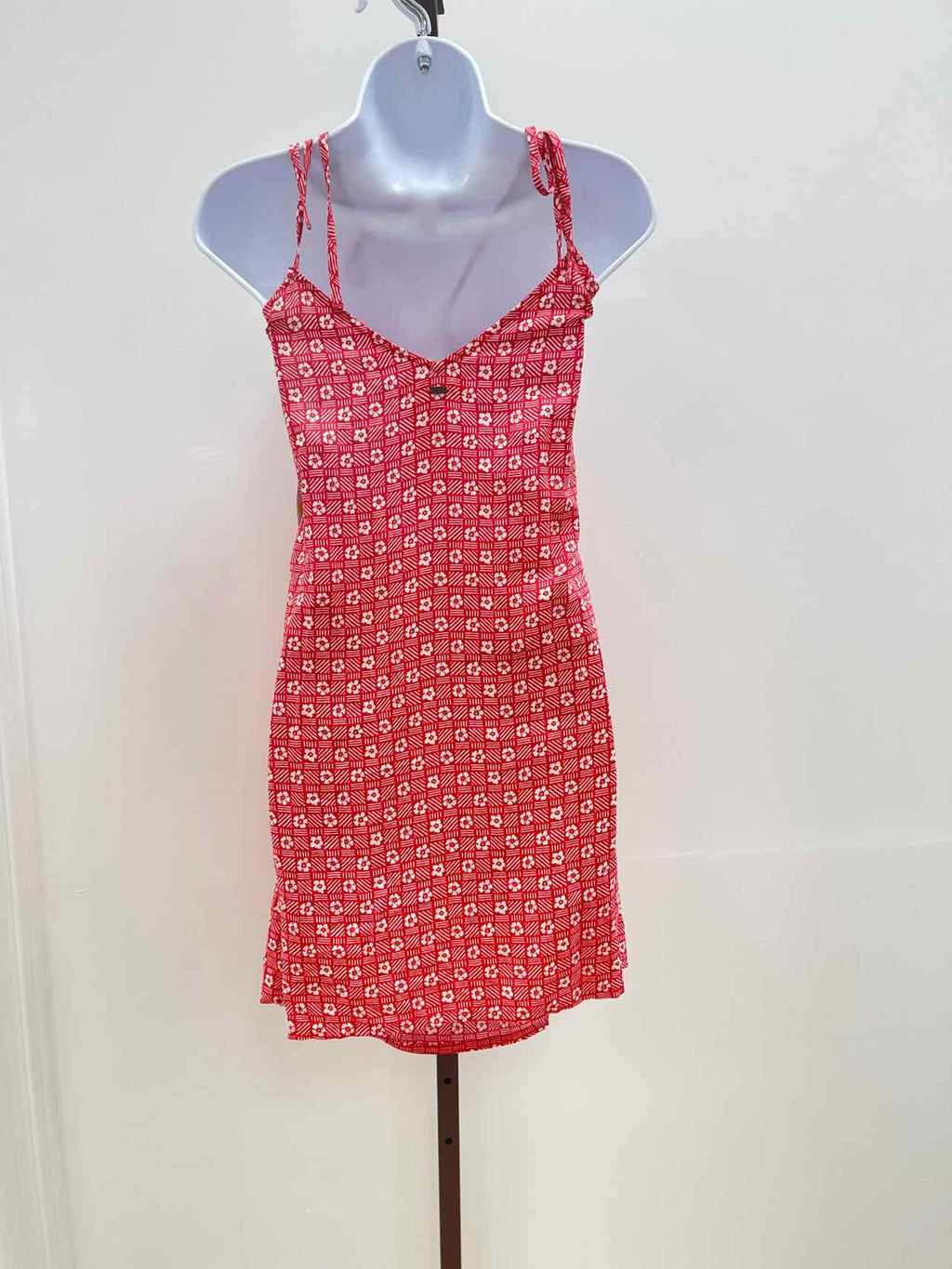 Rip Curl Size M Cala Mayor Tie-Strap Mini Dress - Red