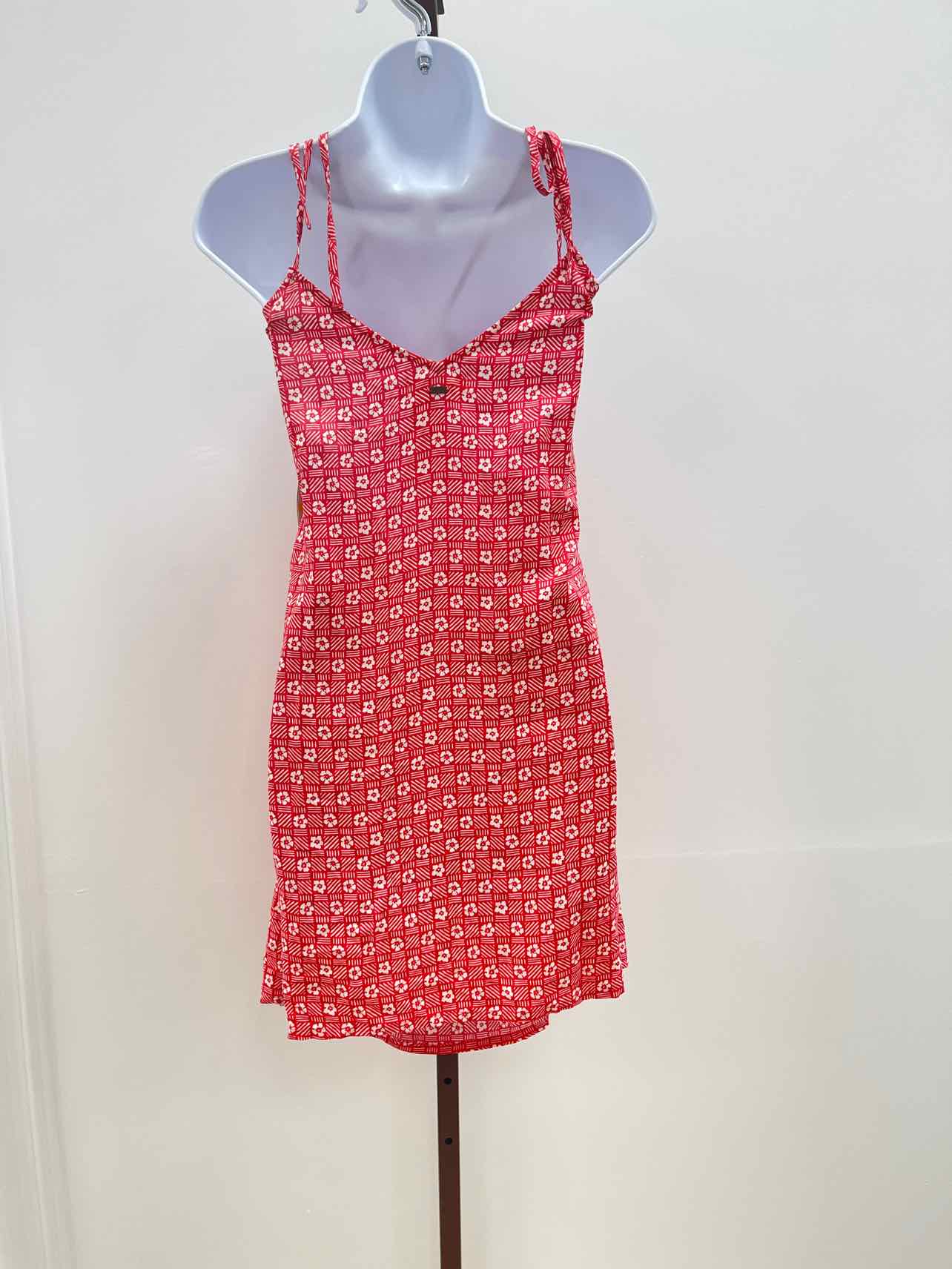 Rip Curl Size M Cala Mayor Tie-Strap Mini Dress - Red