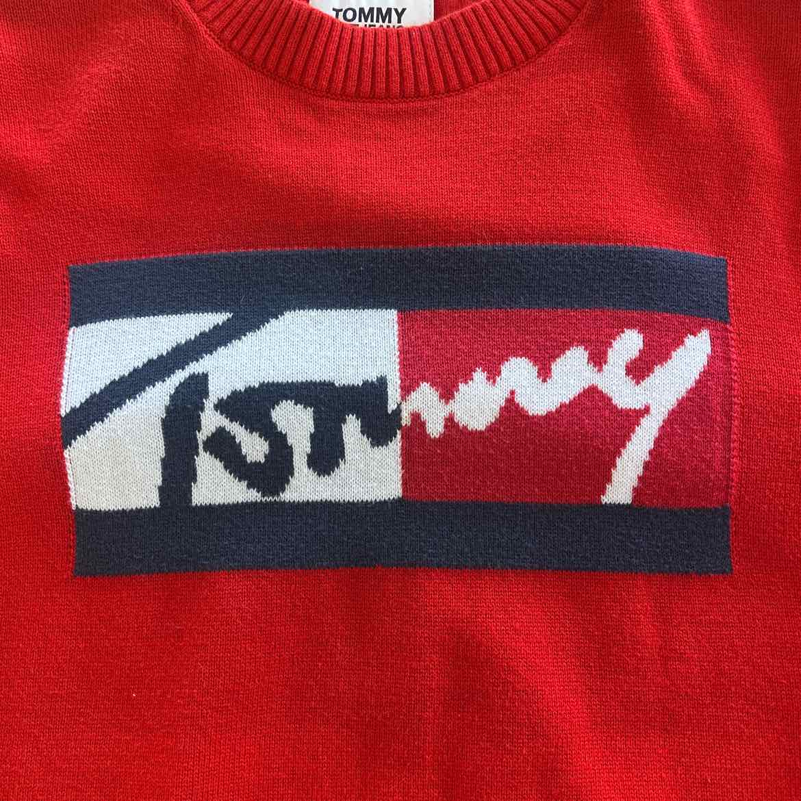 tommy jeans Size XS Red Preloved Sweater