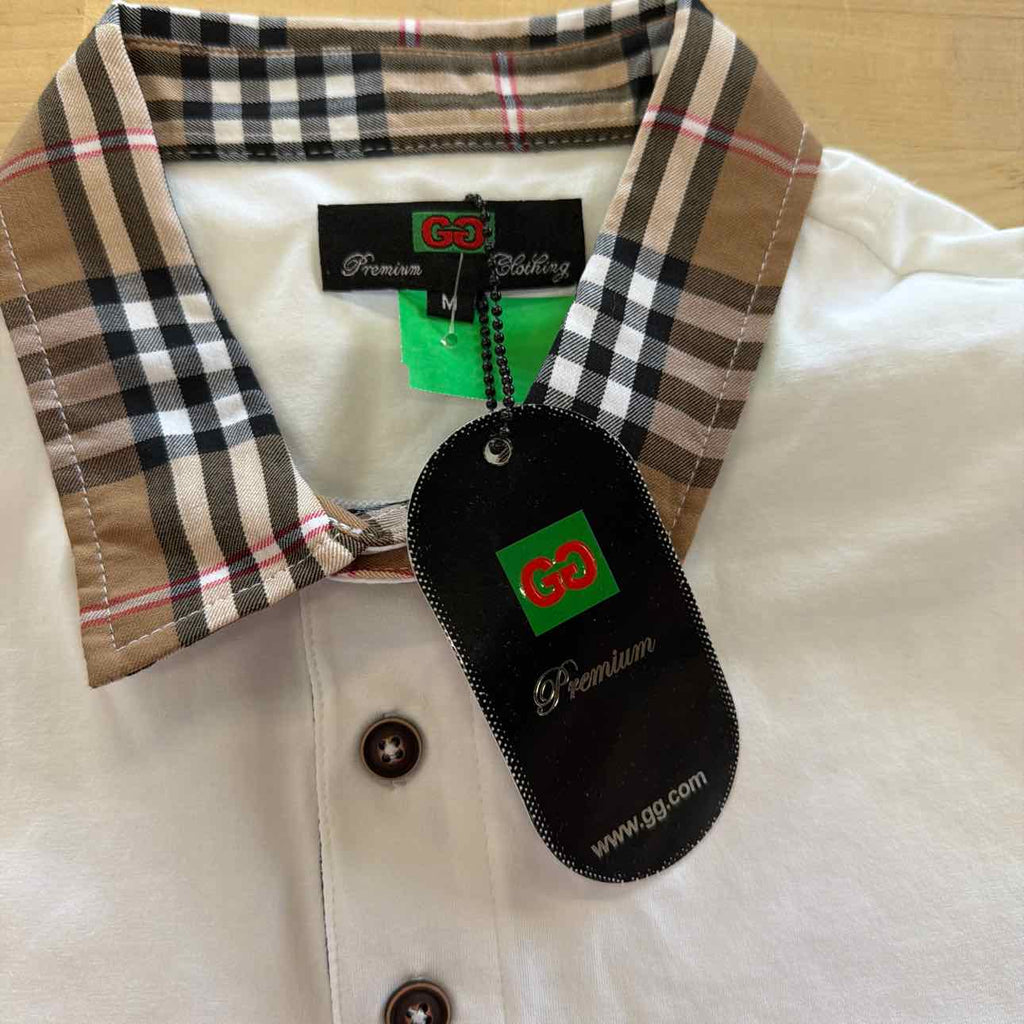 GG Size M White New MENS Polo