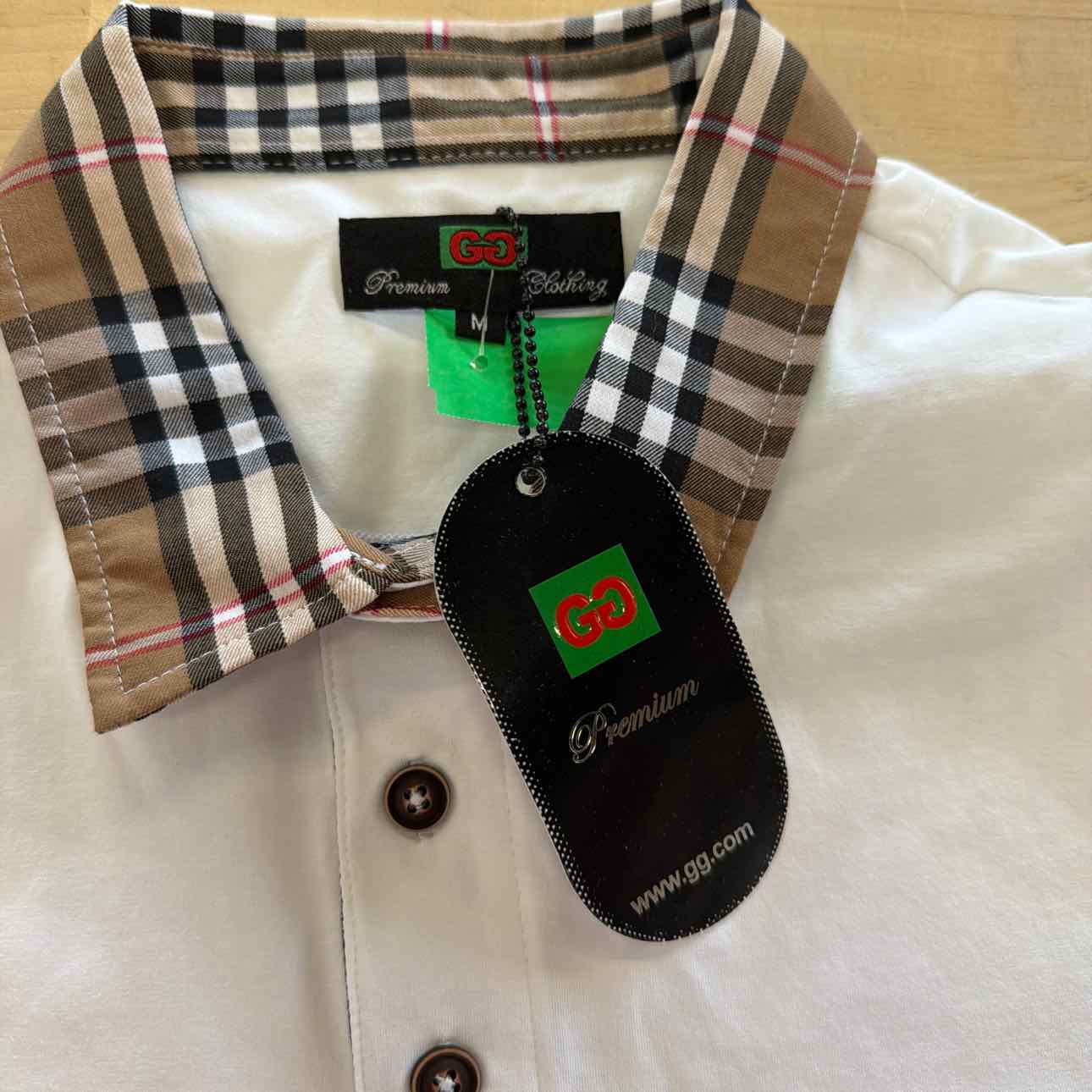 GG Size M White New MENS Polo