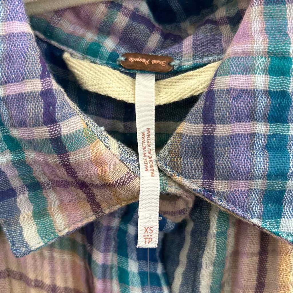 Free People Women's the Voyage Plaid Shirt Dress