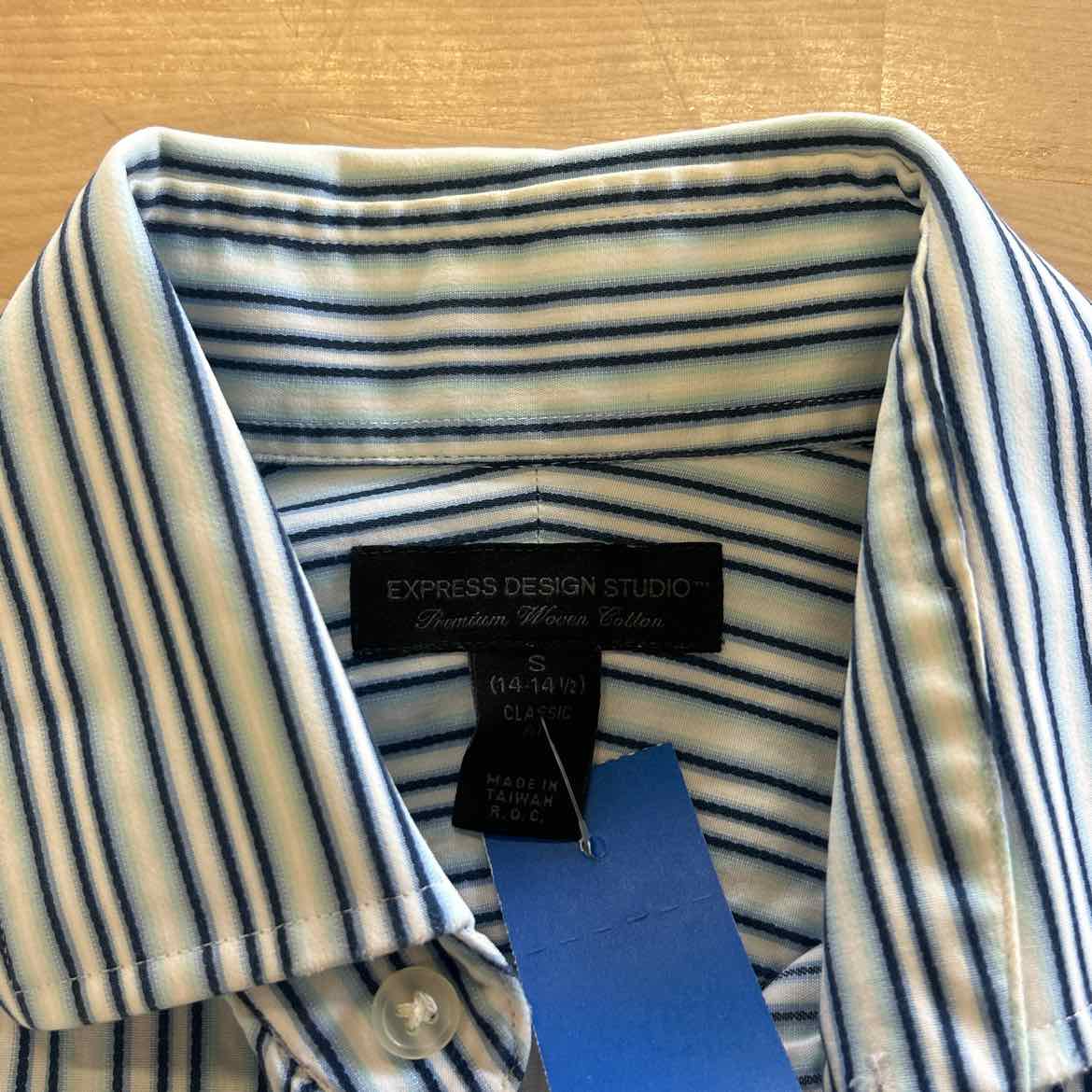 Express Size S Blue Preloved MENS Button Down Shirt