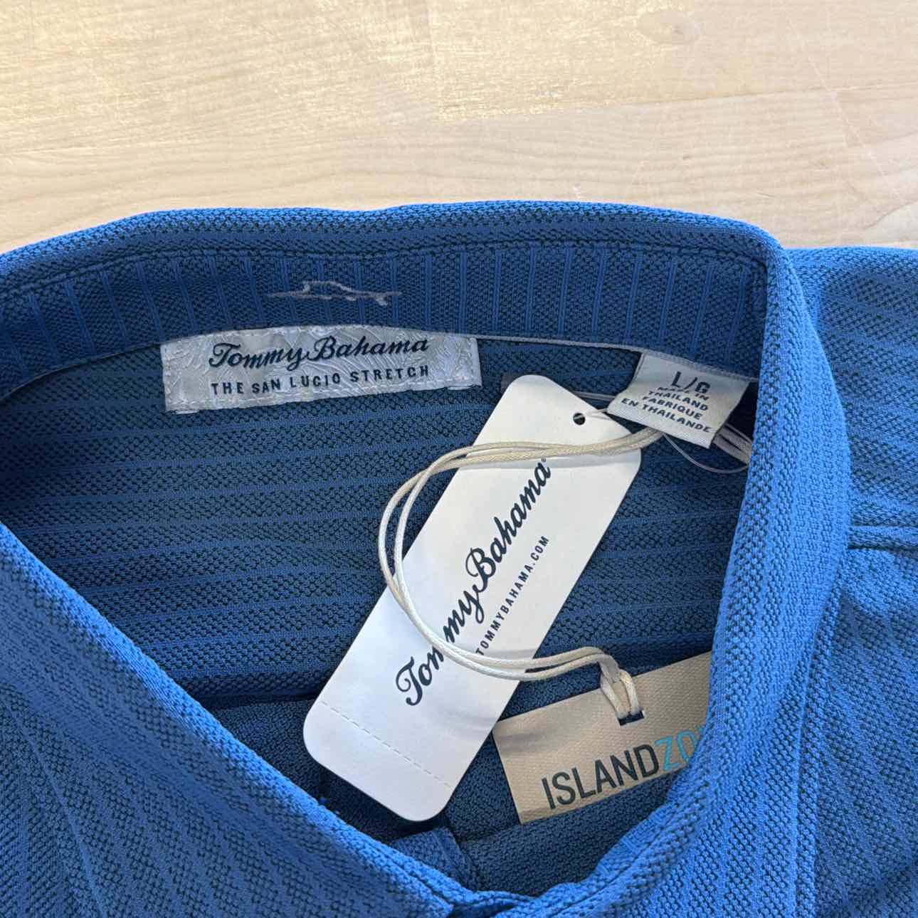Tommy Bahama Men's San Lucio Stripe Shirt - Ocean Deep - L