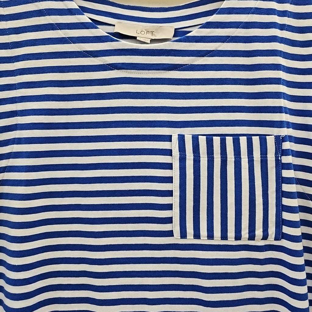 Loft Size S Blue & White Preloved Dress