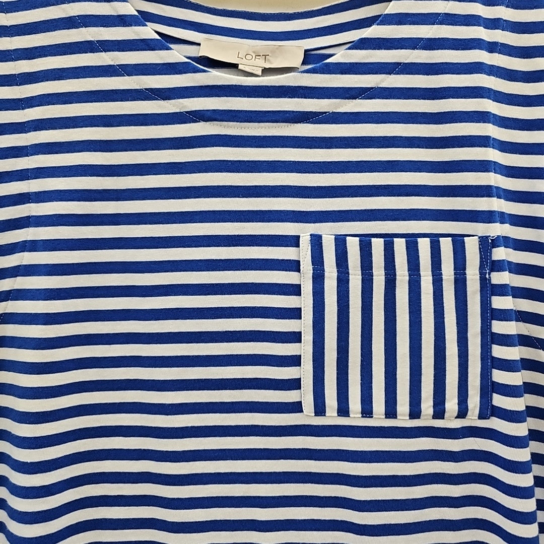Loft Size S Blue & White Preloved Dress