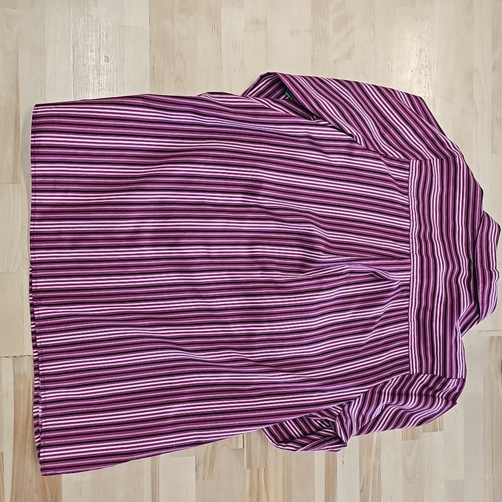 Roamans Size 18 Purple Button Down Shirt