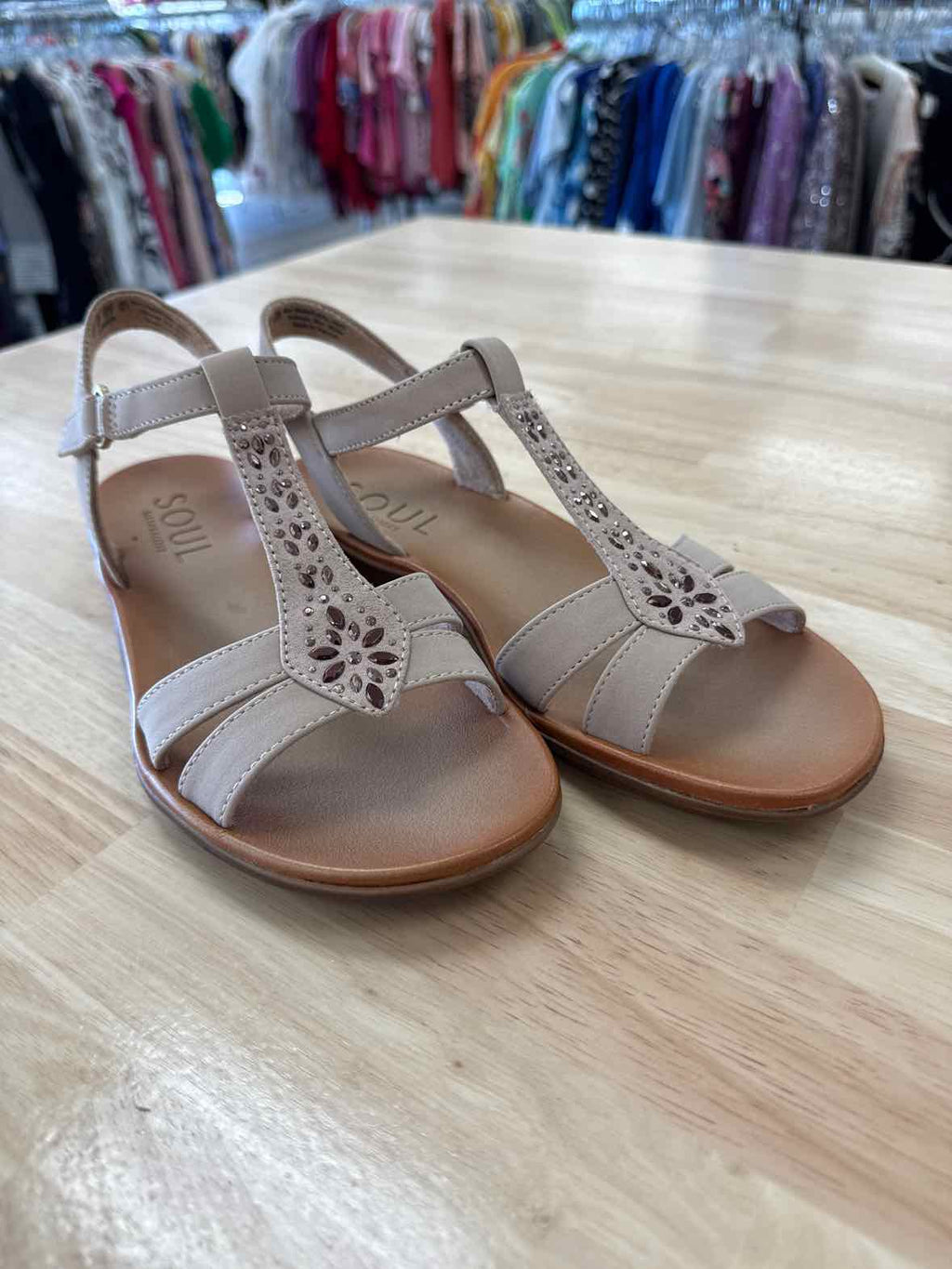 Soul Naturalizer Size 8 Beige Summer Sandals (Porcelain)