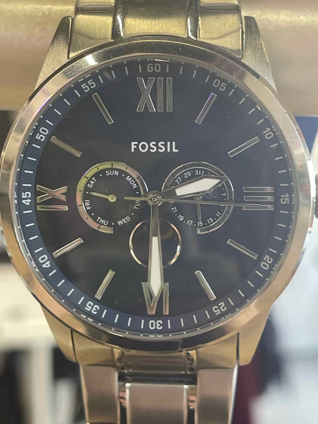 Fossil Silver & Blue watch - accessories - women's