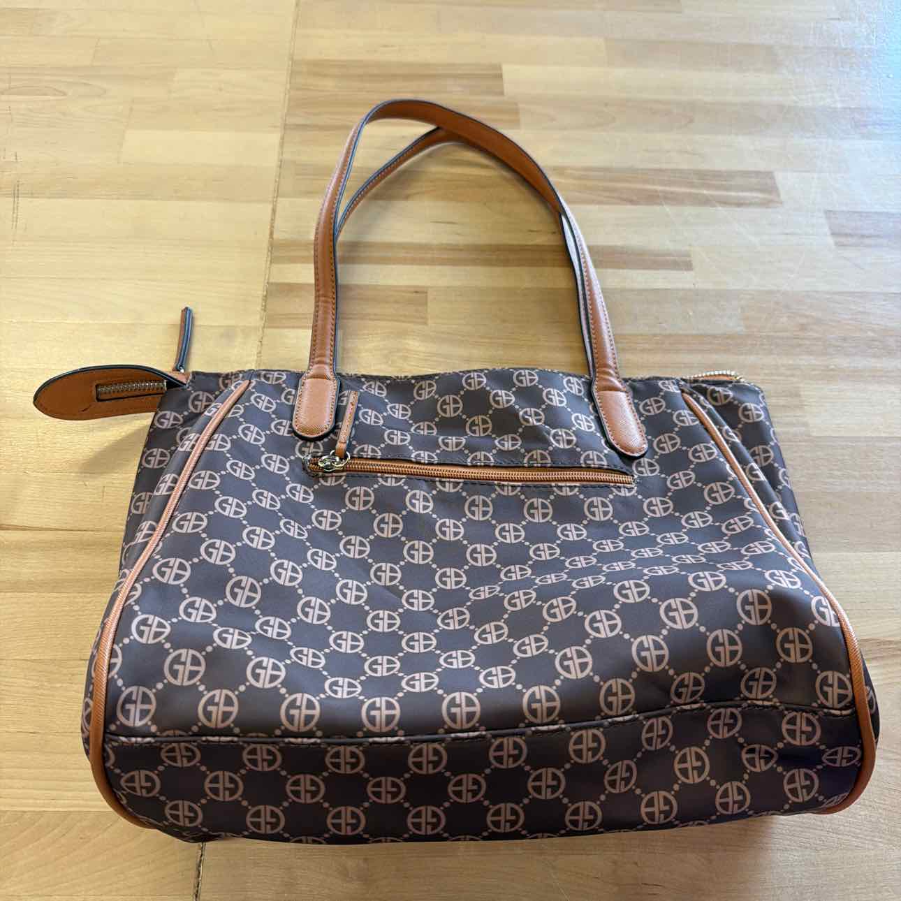 Giani Bernini Logo Large Nylon Tote, Created for Macy's - Chocolate/brown
