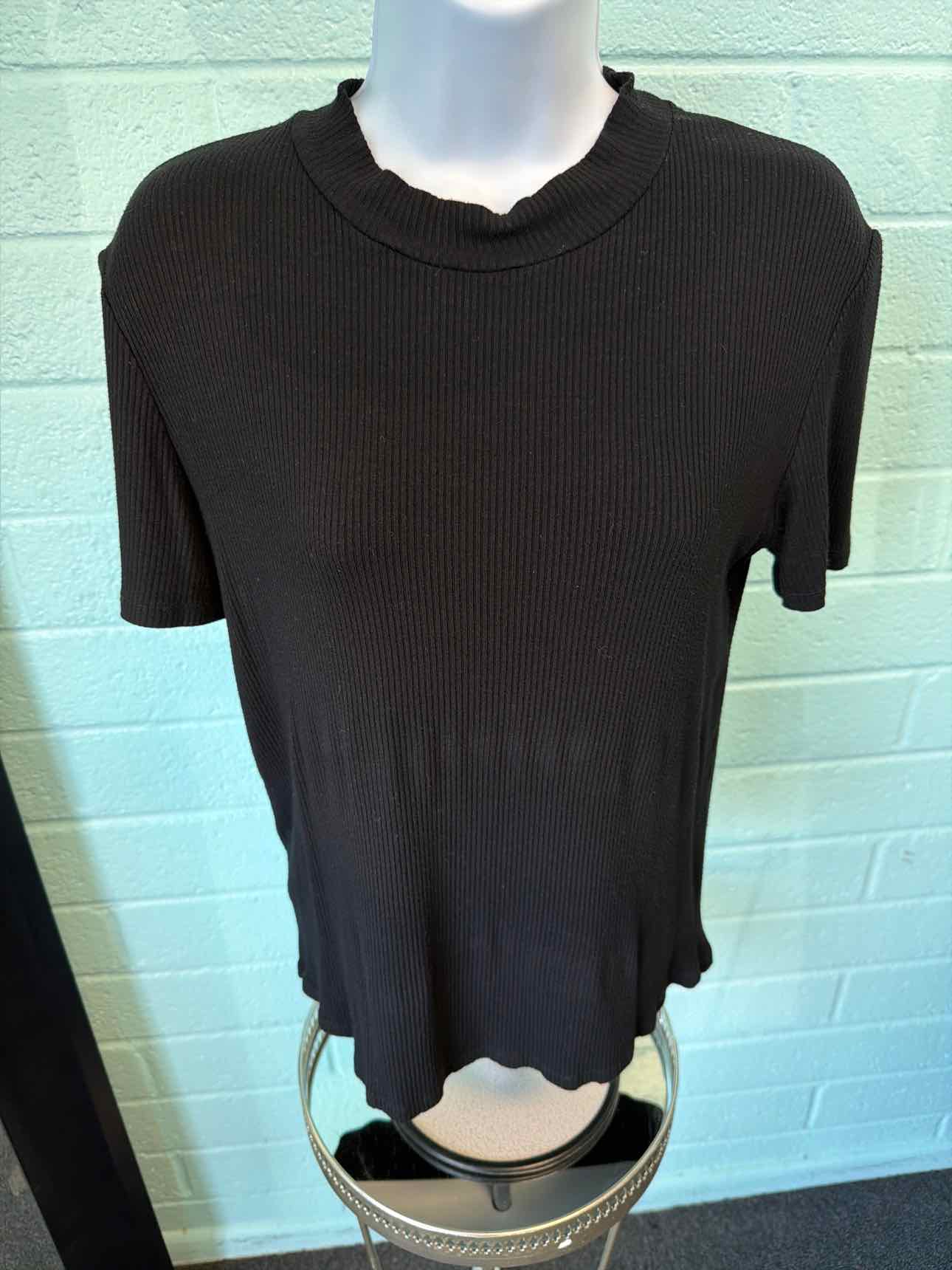 zara Size L Black Knit Top