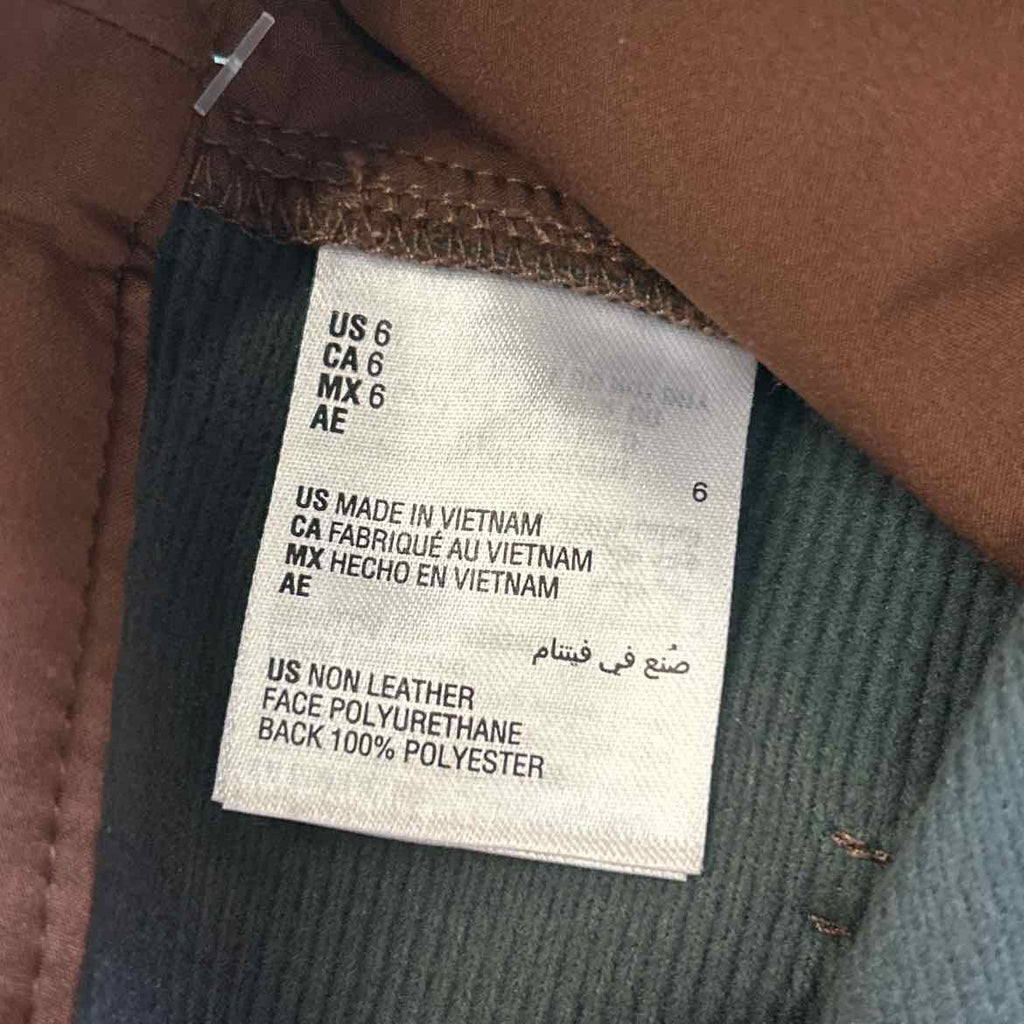 Bar III Size 6 Brown Leather Preloved Pants